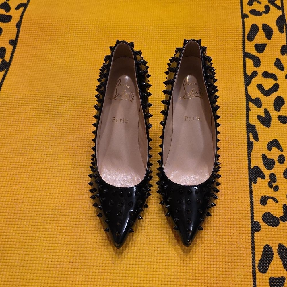Christian Louboutin Black Spiked Heels - Picture 2 of 7